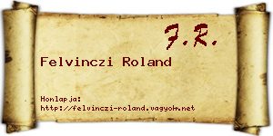Felvinczi Roland névjegykártya